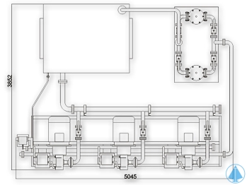 Pump station for electrolytic degreasing unit GSA.48-10-400