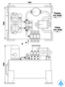 Pump station for the zinc ingot stacker NS.07-00