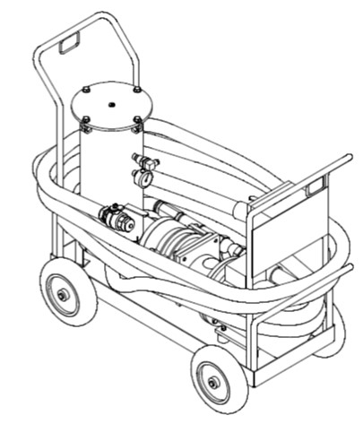 Mobile refueling unit for hydraulic systems